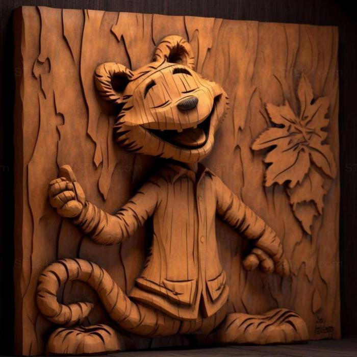 Characters (st calvin hobbes 4, HERO_3524) 3D models for cnc